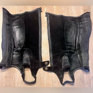Black Ovation Half-Chaps Kids Size B(12-14)